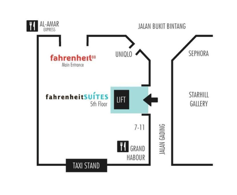 Fahrenheit Condo Bukit Bintang Kl 2R By Roseline クアラルンプール エクステリア 写真